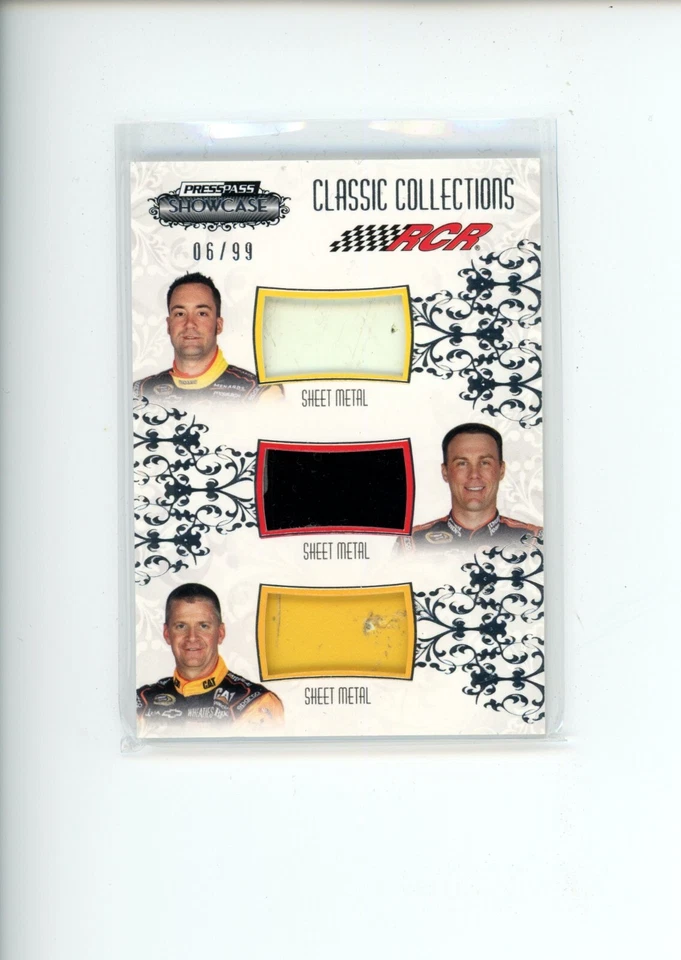 2012 Press Pass Showcase Menard Harvick Burton Classic Collections Relic 6/99 - Image 1 of 2