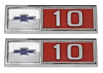 NEW Front Fender Bowtie Emblem PAIR / FOR 1965 CHEVY C10 K10 TRUCK SUBURBAN 9350 - Image 1 of 4