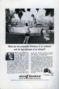 1965 merCruiser Outboard Boat Motors Stern PRINT AD Unique Gift Idea (1769) - Picture 1 of 1