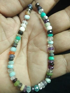 3 Strands | Multi Mixed Gemstone Rondelle Faceted Beads 6mm | 8" Strands - Picture 1 of 3