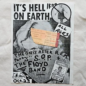 R.E.M. Richard Thompson Ticket Stub, 23.10.1986, Floyd Band Flyer, Cleveland OH - Bild 1 von 5