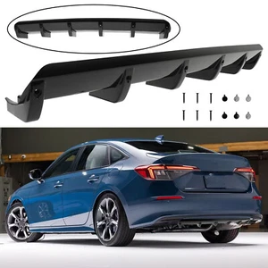 Kit de labios divisor alerón difusor parachoques trasero negro brillante para Honda Civic Sedán - Imagen 1 de 19