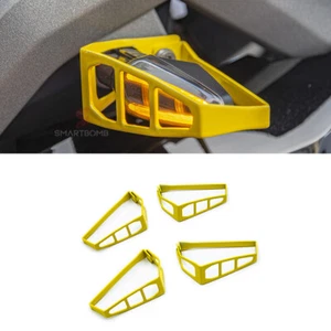 4 Uds. Protectores para intermitentes de motocicleta AMARILLO CORTO + CORTO - Picture 1 of 9
