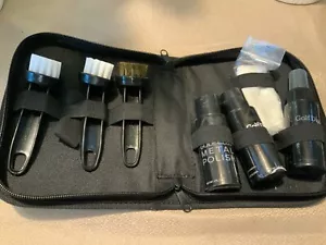 Kit di pulizia mazza da golf Digest Play nero mini spazzola spazzola tasca clip per borsa - Foto 1 di 7
