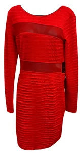 Fashion Blvd Boulevard Red Tube Clubbing Formal Cocktail Party Dress Size Large - Picture 1 of 7