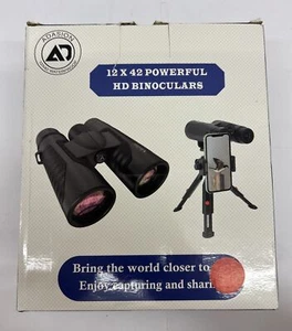 12x42 HD Binoculars for Adults with Upgraded Phone Adapter and Tripod Adapter - Picture 1 of 9