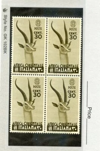 ÁFRICA ORIENTAL ITALIANA Sc 8 (MI 8)**VF NH 1938 30c MARRÓN OSCURO, BLOQUE DE CUATRO, $30 - Imagen 1 de 1