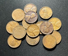 (2) Wheat Cents Lot Pennies 1 Cent 1909-1958 Random Date Coins - Circulated