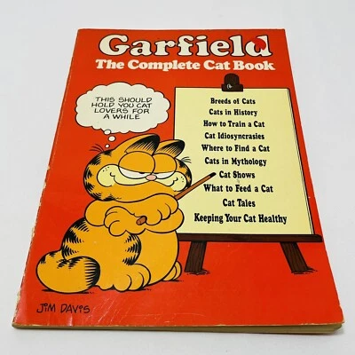 Vintage Garfield Jim Davis Complete Cat Book Information Handbook Guide Picture Foto 1 de 4