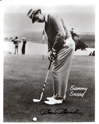 山姆·斯德手工签名 8 x 10 照片高尔夫传奇课程 JSA — 第 1/2 张图片