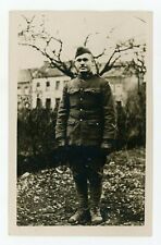 Portrait American Expeditionary Force Soldier somewhere in France WW1 RPPC