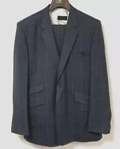 William Hunt Saville Row 3 Piece Suit Blazer Waistcoat Trousers Blue Size 44 - Picture 1 of 24