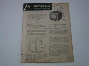 Motorola Portable TV Service Manual 14P14-1 Series TS-434 Chassis Fernseher VHF - Bild 1 von 9