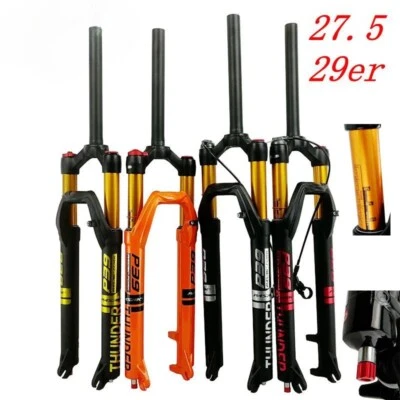 Forcella pneumatica mountain bike 27,5/29 pollici controllo spalla/filo ammortizzazione forcelle anteriori - Immagine 1 di 4