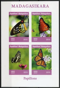Madagascar 2019 MNH Butterflies Monarch Butterfly 4v IMPF M/S Papillons Stamps - Picture 1 of 1