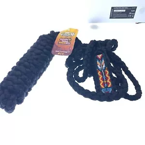 Tough 1 JT International Perlen Pantolette Band Halter mit Leine schwarz 50-9875-2-120 - Bild 1 von 3