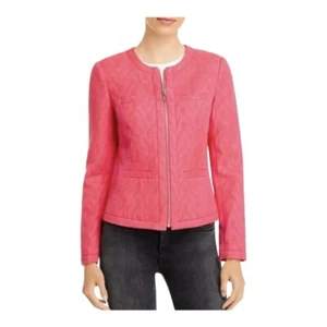 Chaqueta Karl Lagerfeld Paris Talla 2 Jacquard Rosa Fucsia Nueva con Etiquetas - Imagen 1 de 14