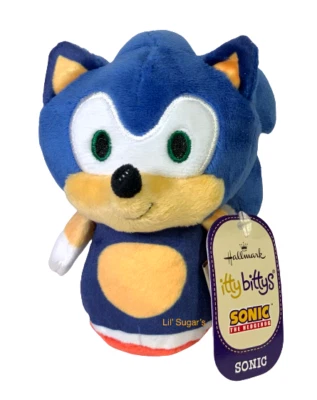 Mini Peluche Hallmark Itty Bittys Sonic The Hedgehog 4" Retirado Lindo Nuevo con Etiquetas Foto 1 de 3