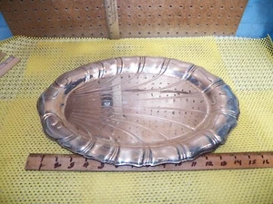 Vintage 1847 ROGER'S & BROS NEPTUNE Shell Shaped Silver-Plated 16" Serving Tray - Picture 1 of 6