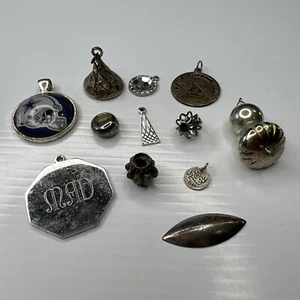 H4 Lote Beso Atlantic City Colts MAD Monograma Plata Boho Vintage Colgante Retro - Imagen 1 de 7