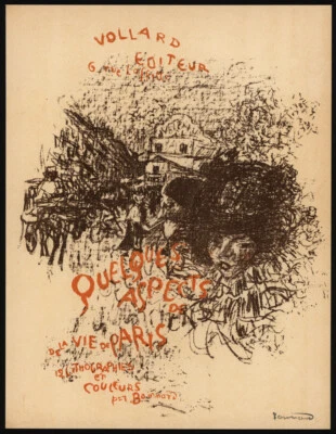 Firmada a mano por Pierre Bonnard, litografía original “Couverture”, con certificado de autenticidad. Foto 1 de 4