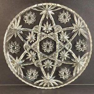 Anker Hocking Star of David Muster Klarglas Große Platte Serviertablett 131⁄2"" - Bild 1 von 8