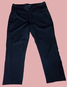 LEGGINGS TEK GEAR DRYTEK MUJER TALLA L NEGRO COMPRESIÓN CROP - Imagen 1 de 4