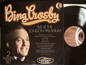 BING CROSBY Live at the London Palladium 2xLP Gatefold K-TEL UK 1976 NE951 @EXCL - Picture 1 of 5
