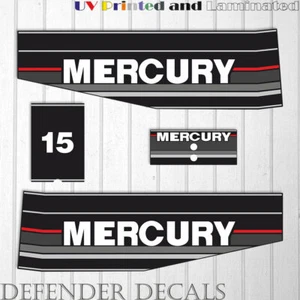 Mercury 15 HP Two Stroke outboard engine decal sticker Set 1989-1993 - Picture 1 of 1