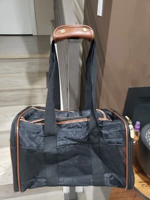 Bolso de Colección Sherpa Pet Trading Company Deluxe Pequeño Perro/Gato Mascota-Negro/Marrón Foto 1 de 4