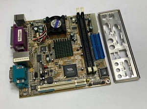 Via Epia-800 Rev. B Mini ATX Mainboard mit Onboard CPU mit Backplate - Bild 1 von 5