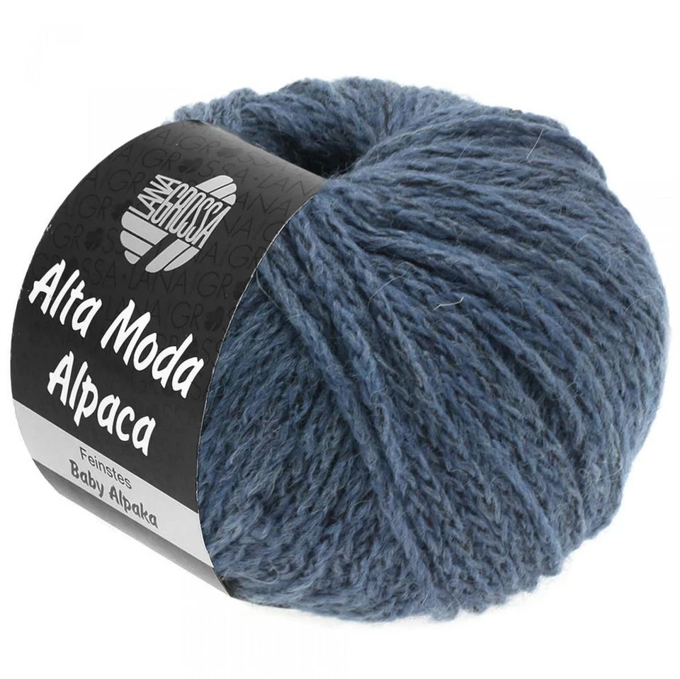 Wolle Kreativ! Lana Grossa - Alta Moda Alpaca - Fb. 60 graublau meliert 50 g - Bild 1 von 1