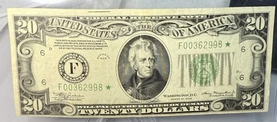 1934   $20 Federal Reserve Note Mule -  ** Star*** - Atlanta - USSK0055 - Image 1 of 2