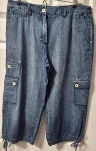 Pantalones de mezclilla para mujer Talbots azul recortados talla 12 - Imagen 1 de 10