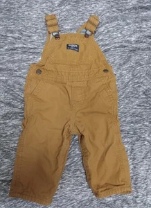 Mono vaquero caqui Oshkosh B'gosh Vestbak talla 9 meses correas ajustables  - Imagen 1 de 5
