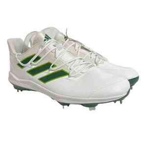adidas Men's adizero Afterburner 8 Metal Baseball Cleats Green White Size 14 New - Picture 1 of 10