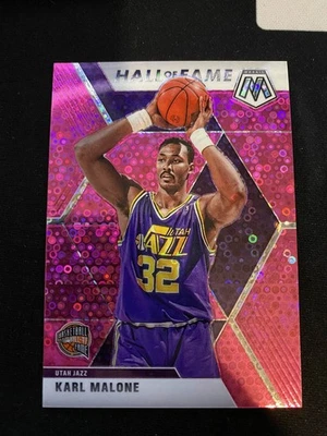 2019-20 Mosaic Karl Malone Pink Prizm Disco /20 SSP - HOF Card - Investment! - Image 1 of 2