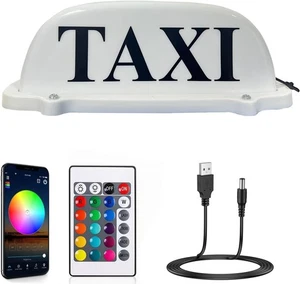 Upgrade Version 3.0 App Steuerung Fernbedienung Taxi Schild Logo Fahrerhaus Top Licht Dach Schild - Bild 1 von 12