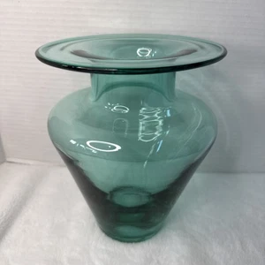 Vintage Blenko Glas Vase 8" Antik Grün Farbe - Bild 1 von 7