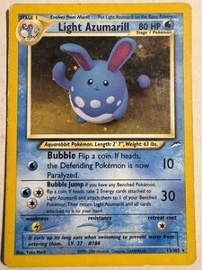 Leichtes Azumarill Pokemon Karte 13/105 Neo Destiny Holo MP - Bild 1 von 2