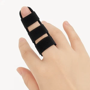Black Finger Splint Support – Adjustable Brace for Finger Injury & Recovery - Picture 1 of 1