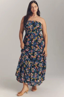 Anthropologie The Somerset Strapless Maxi Dress Floral Size XL NWT - Image 1 of 4