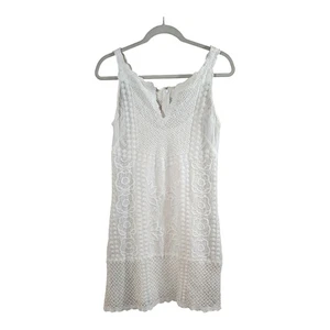 Yoana Baraschi Embroidered Sleeveless White Dress Bohemian Bridal Women's S - Picture 1 of 9