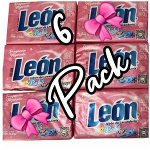 6er PACK LEON JABON EN BARRA BEBÉ ROPA WASCHMITTEL WASCHMITTEL SEIFE JE 350g - Bild 1 von 7