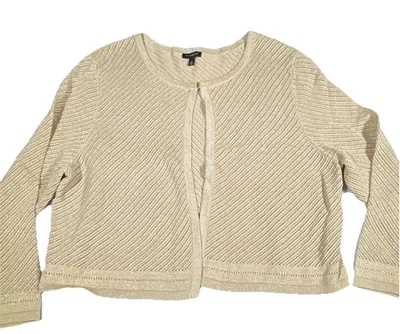 Suéter Cárdigan Talbots Dorado Brillo Talla X-Grande Ligero Brillante Foto 1 de 4