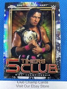 2021 #5T-2 Bret "Hit Man" Hart Chrome WWE 5 Timers Club - Imagen 1 de 2