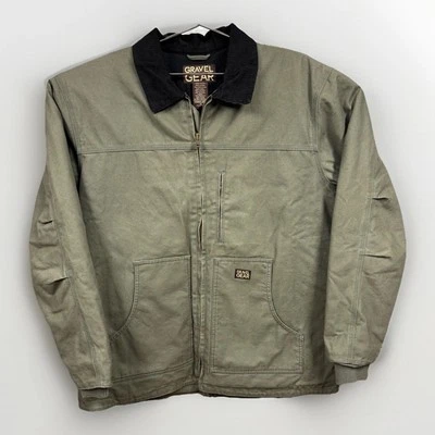Gravel Gear Canvas Jacket Washed Duck Chore Coat Moss Color Men’s Size XL Rugged - Image 1 of 4