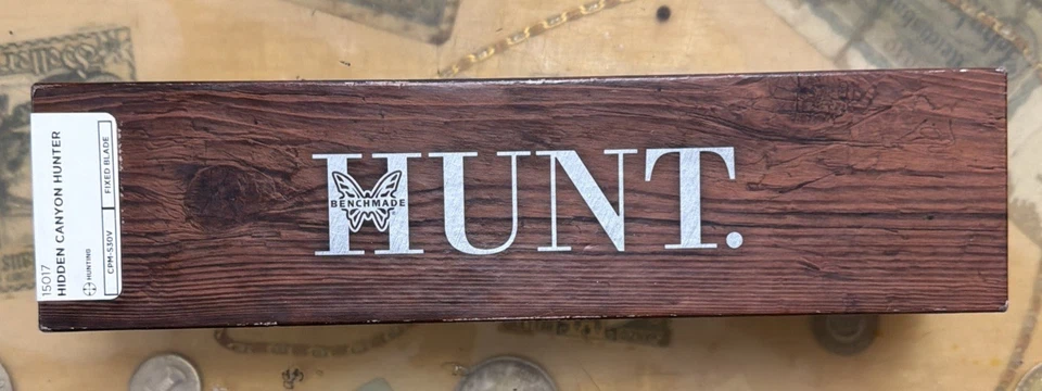 Benchmade HUNT 15017 Hidden Canyon Hunter Knife Stabilized Wood Handle - Image 1 of 4