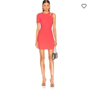 Alexander Wang Neon Orange Cutout Scuba Bodycon Mini Tank Medium Cocktail N23 - Picture 1 of 8