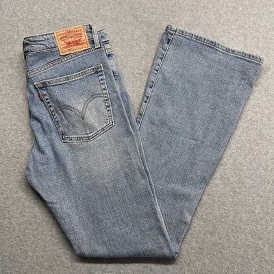 Pantalones de mezclilla acampanados elásticos azules tiro bajo Levi’s 519 de colección talla 11L Juniors Y2K años 90 32 W Foto 1 de 4